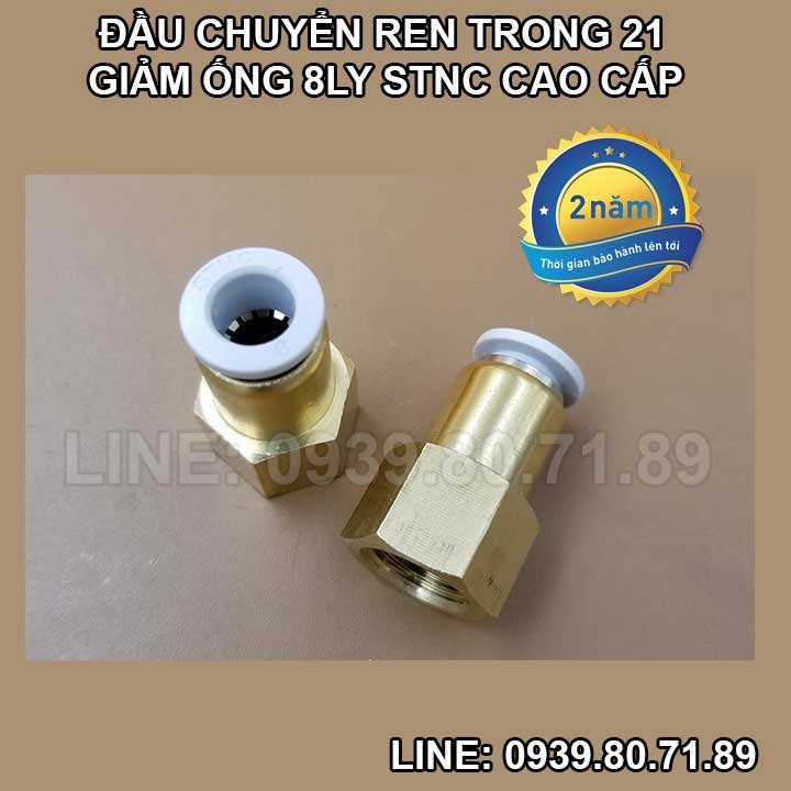 Đầu chuyển ren trong 21 sang ống 8ly phun sương cao cấp STNC