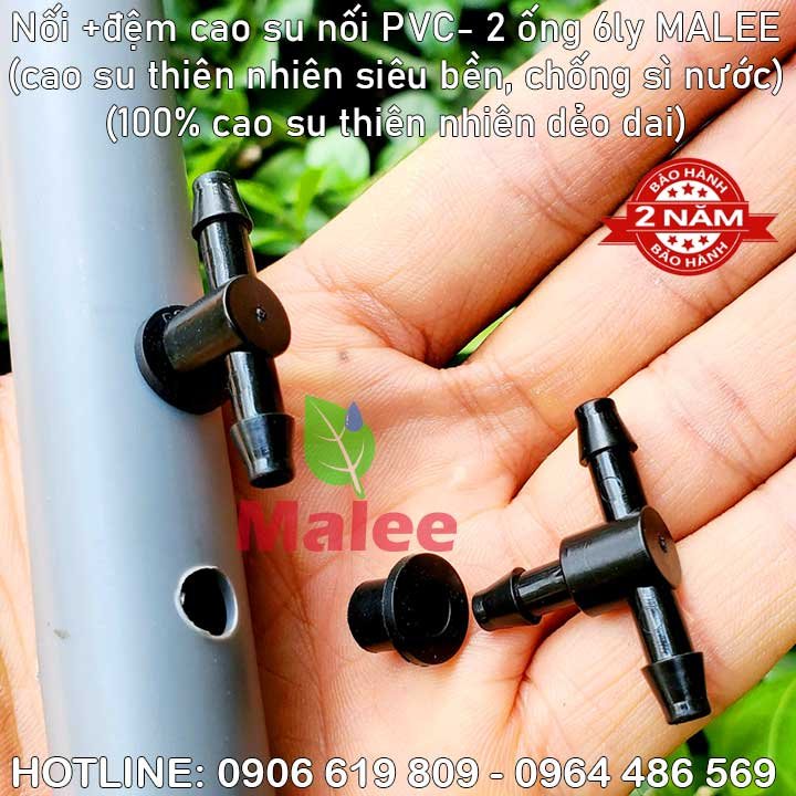 Tê nối 6ly khởi thủy đệm cao su ống cứng PVC Malee thái lan (nhựa tốt, chống sì, bảo hành 2 năm)(lẻ 4k/cái, 100 cái=300k)