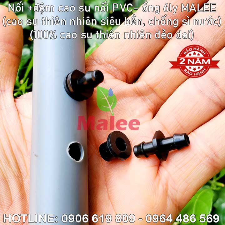Đầu nối 6ly khởi thủy đệm cao su ống cứng PVC Malee thái lan (nhựa tốt, chống sì, bảo hành 2 năm)(lẻ 3k/cái, 100 cái=200k)
