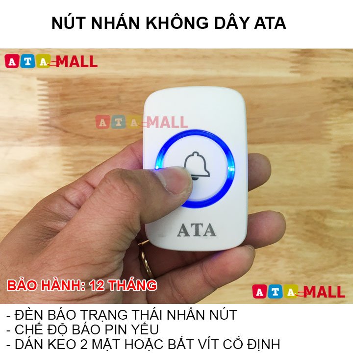 Nút nhấn chuông gọi nhân viên phục vụ không dây ATA