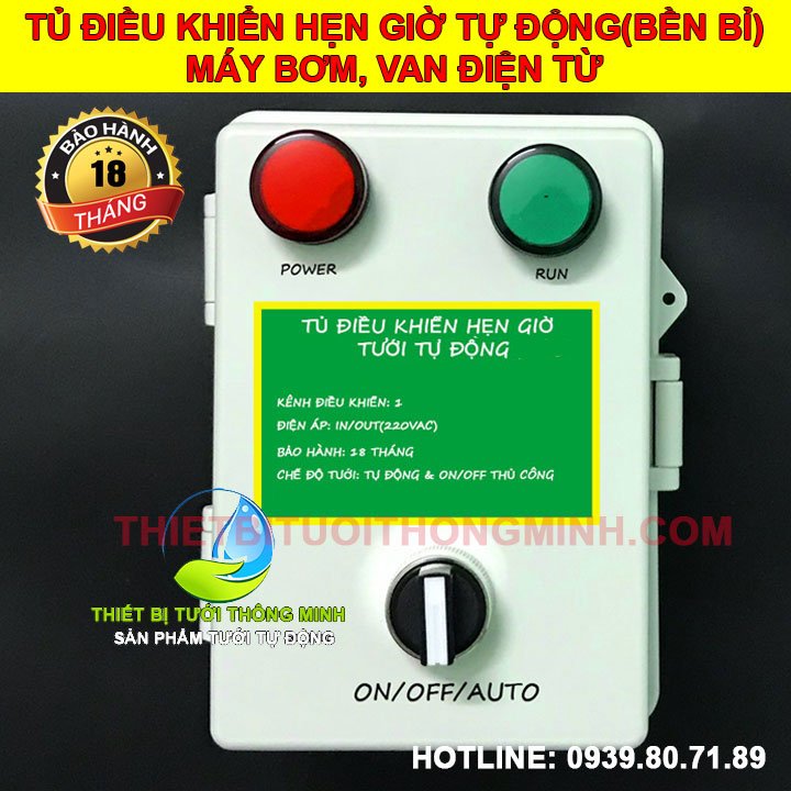 Tủ điều khiển hẹn giờ máy bơm van điện từ tưới tự động ATA THG-01