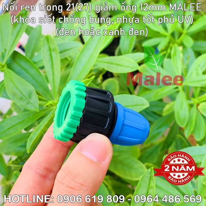 Đầu nối ren trong 21 27mm giảm 12 Malee (nhựa tốt, bảo hành 2 năm)
