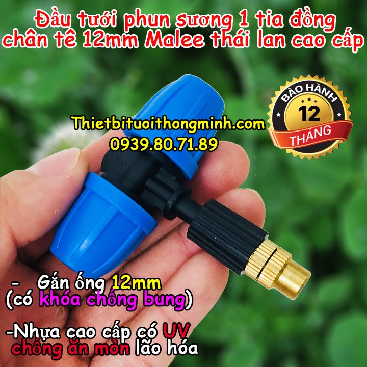 Vòi tưới lan bằng đồng chân tê 12mm Florain