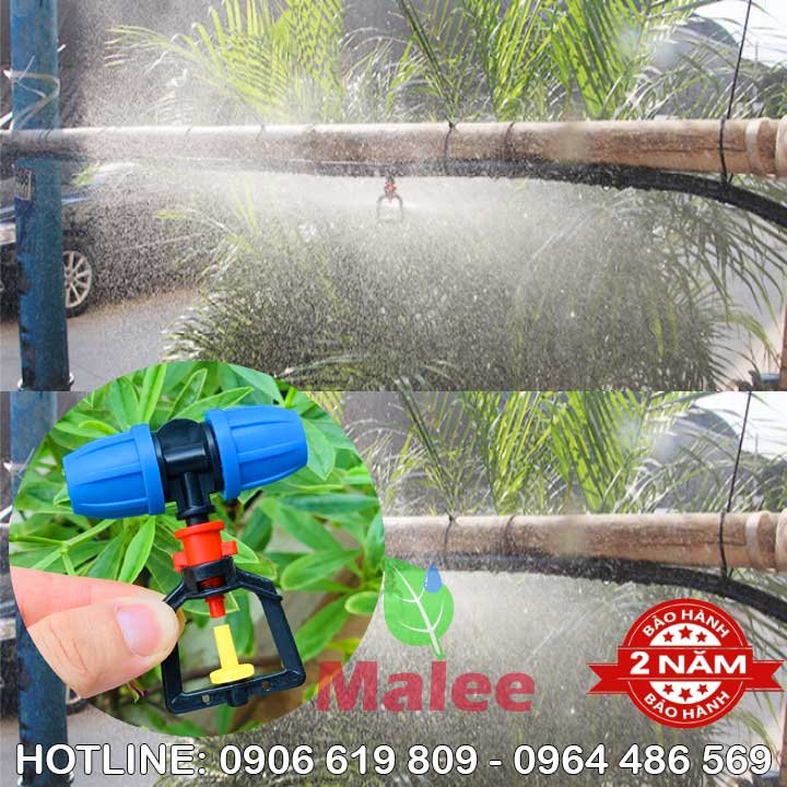 Béc phun sương mịn 360 độ tròn ướt đều chân 12mm Florain (Bảo hành 2 năm)