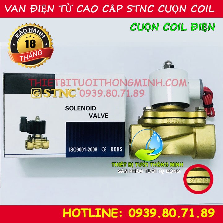 Van điện từ cao cấp STNC cuộn coil điện (Chọn đường kính phi 21, 27, 34, 42, 49, 60)
