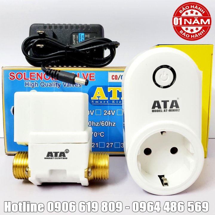 Bộ tưới cây từ xa bằng điện thoại wifi ATA van điện từ ATA TĐW-01 (Bền bỉ – Bảo hành 1 năm)