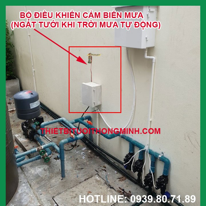 Bộ điều khiển cảm biến mưa ngắt tưới tự động khi trời mưa Malee