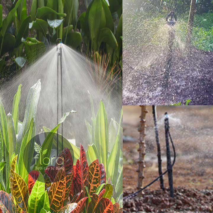 Đầu tưới phun mưa hình nón 360 độ xoay ướt trong ngoài (Bảo hành 2 năm)