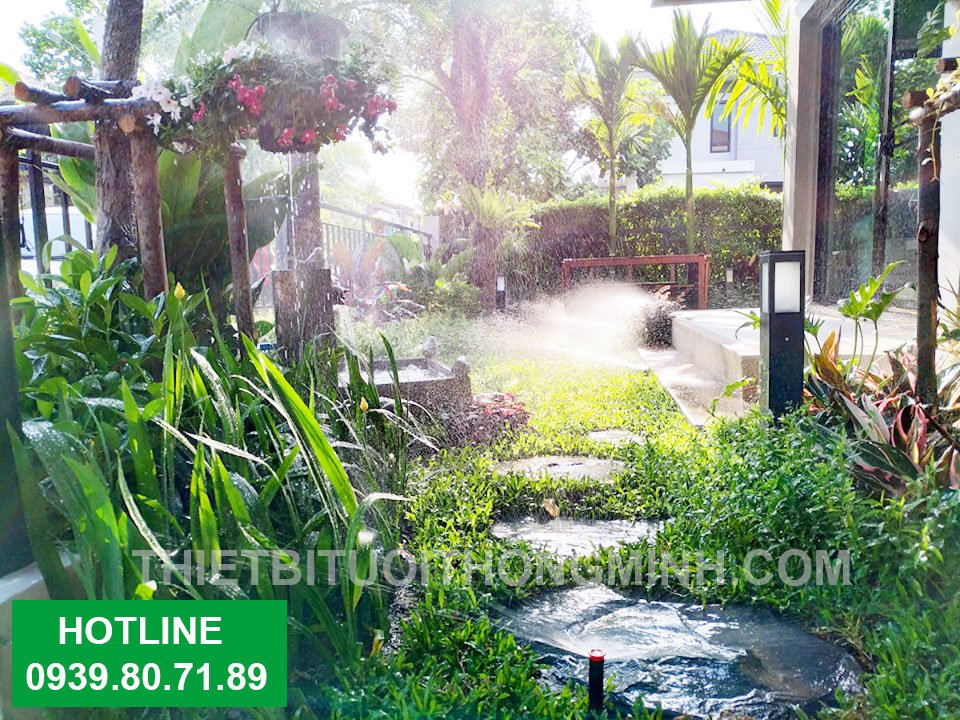 Tưới tự động cho biệt thự sân vườn tại tphcm