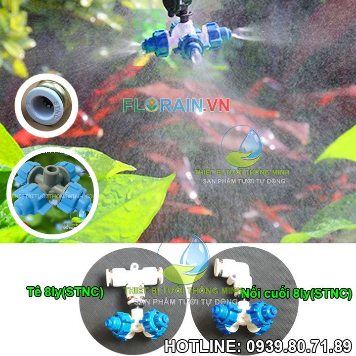 Đầu tưới lan 4 hướng ống cứng 8mm cao cấp STNC (cao cấpThái Lan, UV chống ăn mòn)