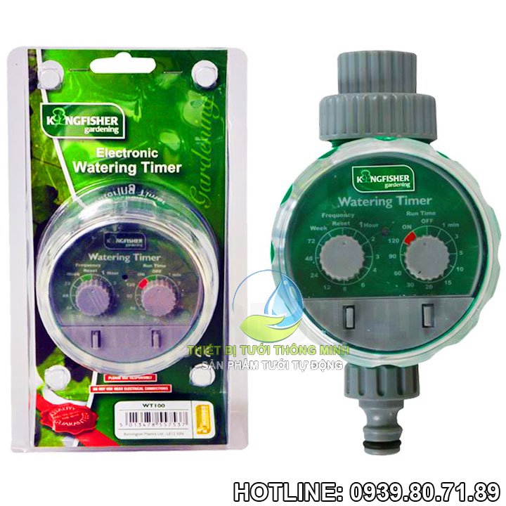 Đồng hồ hẹn giờ tưới cây tự động dùng pin cao cấp Kingfisher (Anh)
