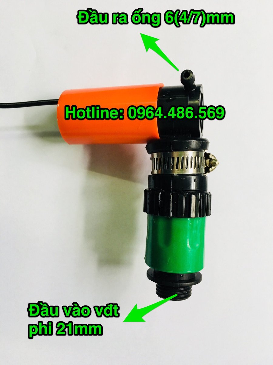 Máy bơm tưới lan mini phun sương 10 đầu phun