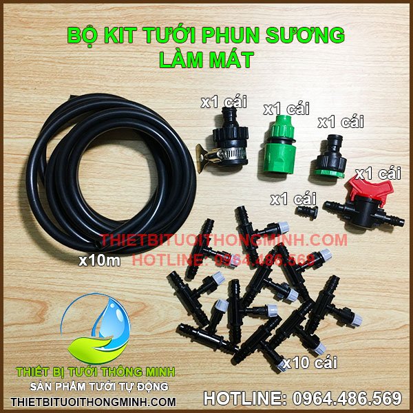 Bộ KIT tưới phun sương làm mát FLORA (điều chỉnh được) (5,10,15 và 20 béc)