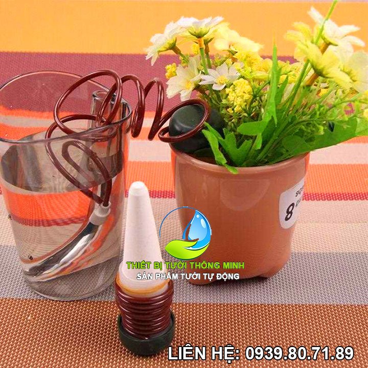 Bộ đầu dây tưới nhỏ giọt hút nước cắm chậu cây thông minh Florain (Bộ gồm 2 đầu)