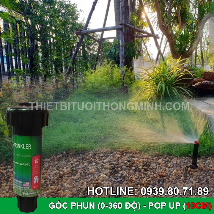 Béc tưới cỏ popup điều chỉnh góc phun Malee (điều chỉnh góc phun, nhựa tốt thái lan)