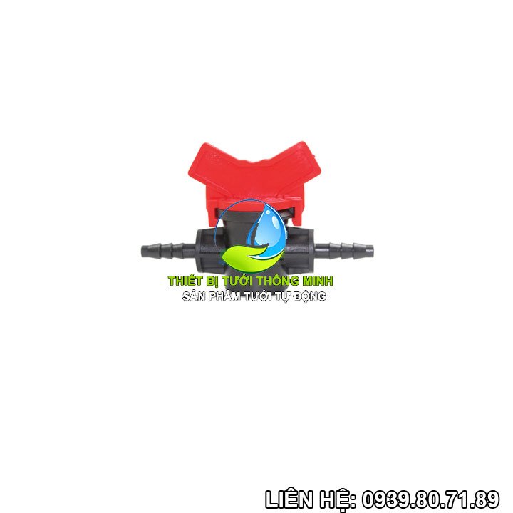 Van khóa nối 2 đầu ống 6mm(nhựa tốt)