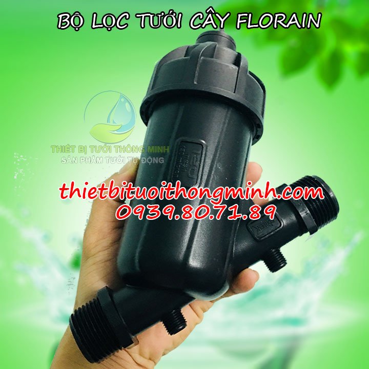 Bộ lọc nước tưới cây phi 27 và 34 Florain (nhựa tốt, lưới lọc vệ sinh sử dụng tiếp, không cần thay))
