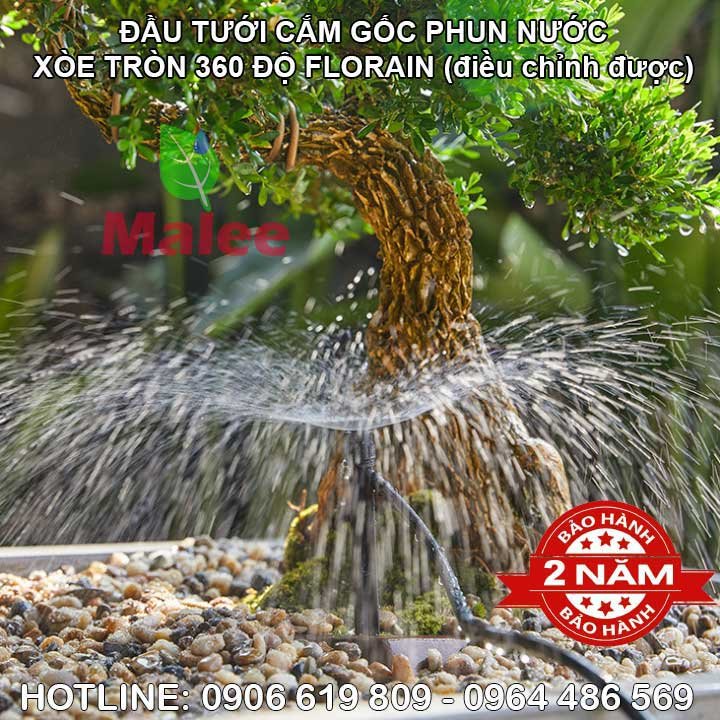 Đầu tưới cắm gốc phun mưa 360 độ Florain(Bảo hành 2 năm)