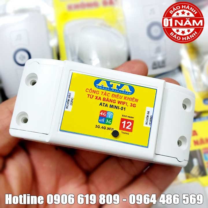 Công tắc điều khiển từ xa tưới cây tự động bằng điện thoại ATA (Bảo hành 12 tháng)(app tiếng việt miễn phí, không giới hạn khoảng cách có hẹn giờ)