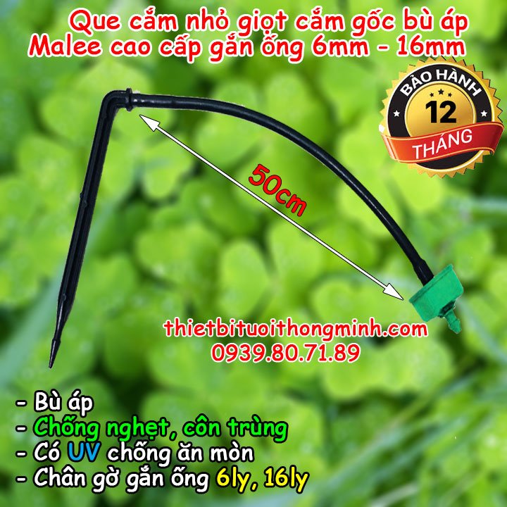 Que nhỏ giọt cắm đất bù áp Malee thái lan (chống nghẹt, côn trùng, bù áp)