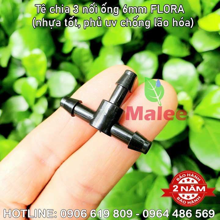 Tê nối ống 6mm Florain (nhựa tốt, bảo hành 2 năm)