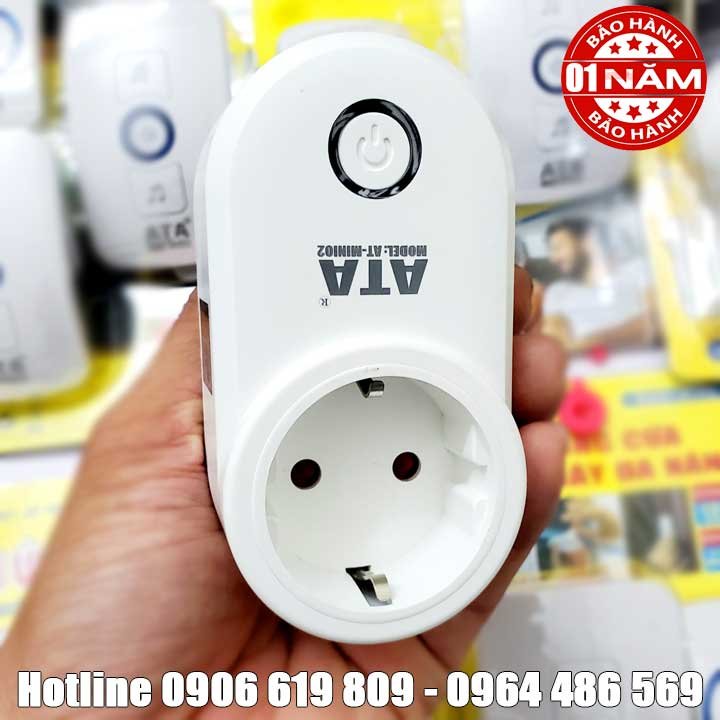Ổ cắm điều khiển tưới từ xa bằng điện thoại wifi, 3G,4G ATA (Bảo hành 12 tháng)(app tiếng việt miễn phí, không giới hạn khoảng cách có hẹn giờ)