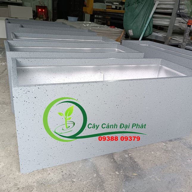 Chậu composite cạnh vuông cao cấp: Đa dạng kích thước, màu sắc
