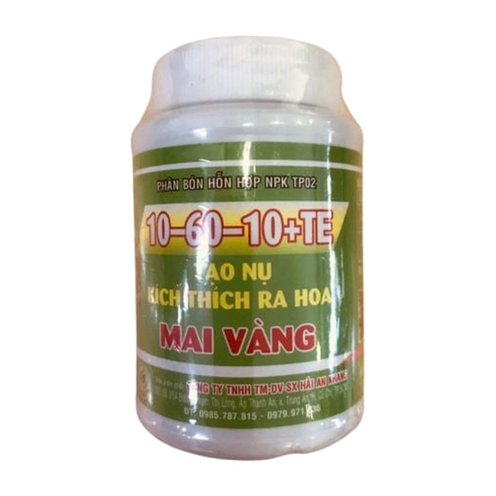 Phân bón NPK tạo nụ mai vàng 10-60-10 hủ 100gram Sao Nông LM
