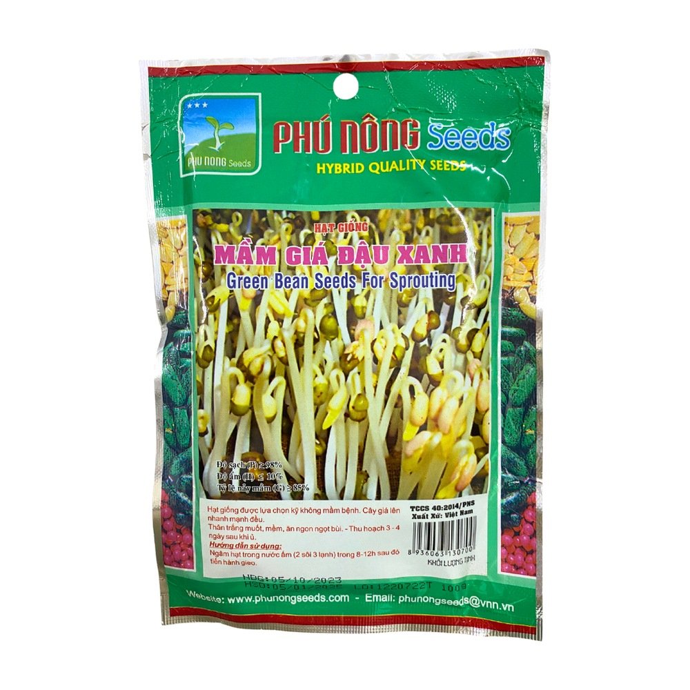Hạt giống Mầm Đậu Xanh PN – GÓI 10 GRAM