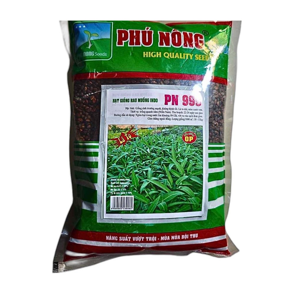 Hạt giống Rau muống lá lớn Indo PN 999 – Gói 100 gram
