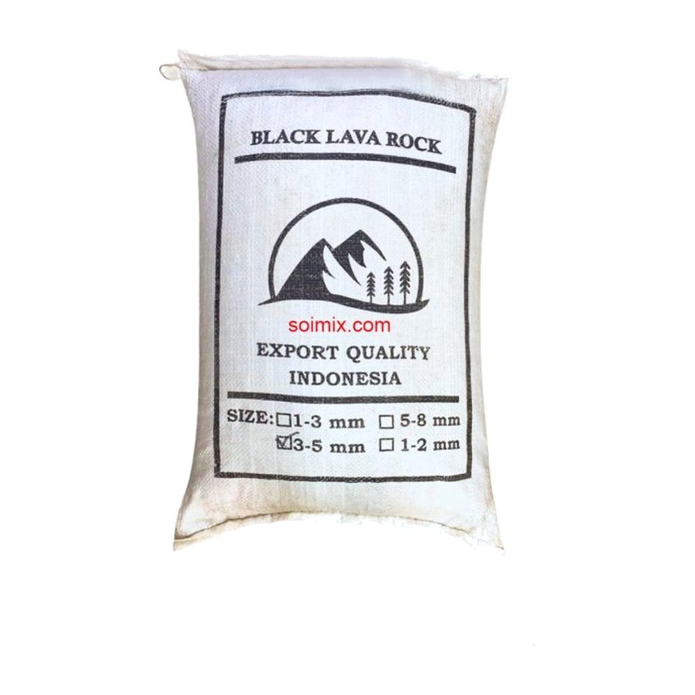 Đá Lava đen Size 3-6mm – Túi 0.5kg