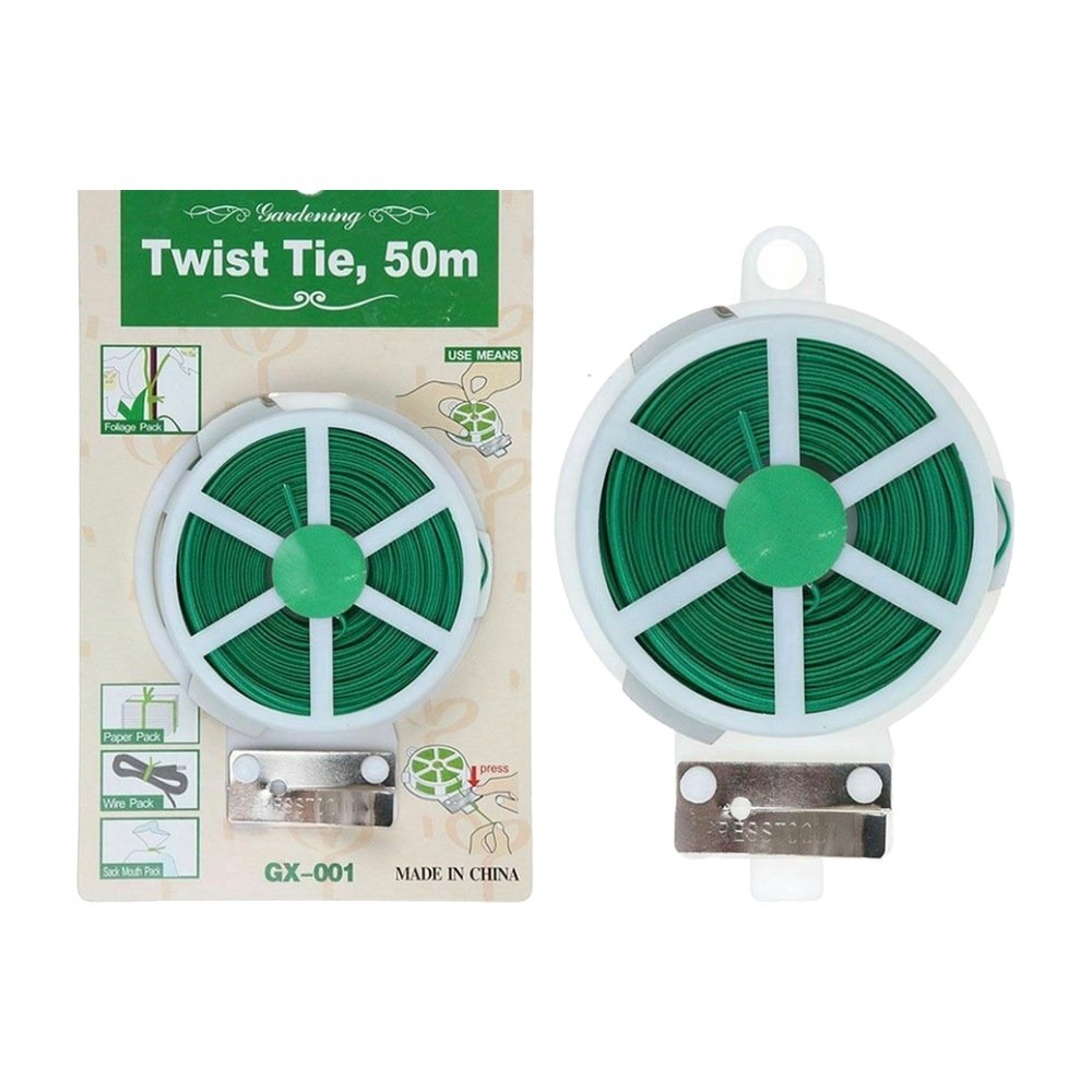 Cuộn dây buộc đồ đa năng Twist Tie GX-001, 50m (Dây nhựa, lõi kẽm)