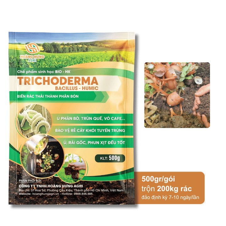 Nấm đối kháng Trichoderma 500gr (bột) – Hoàng Hưng Agri 2