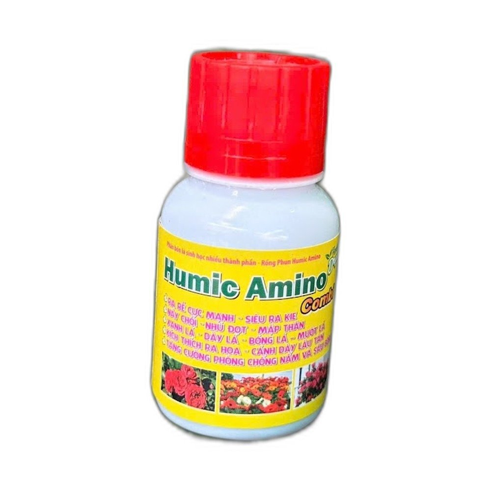 Humic amino – Chai 50ml – Phân bón lá sinh học – Hỗ Trợ Ra Rễ, Mập Thân, Keiki, Nảy Chồi