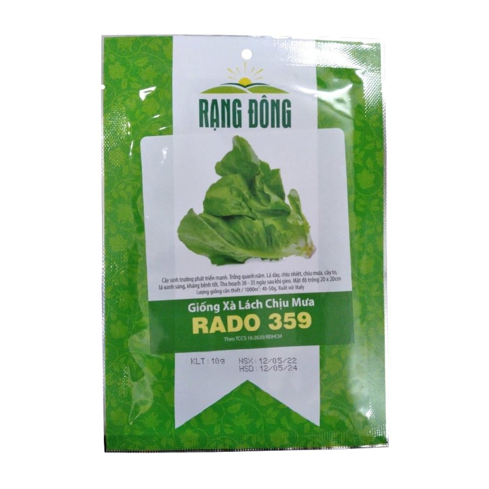 Hạt giống xà lách chịu mưa RADO 359 Rạng Đông – Gói 10gram