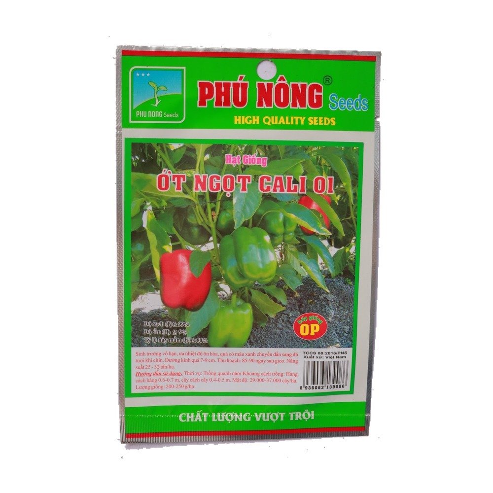 Hạt giống Ớt ngọt Cali 01 Phú Nông – Gói 0.2 gram