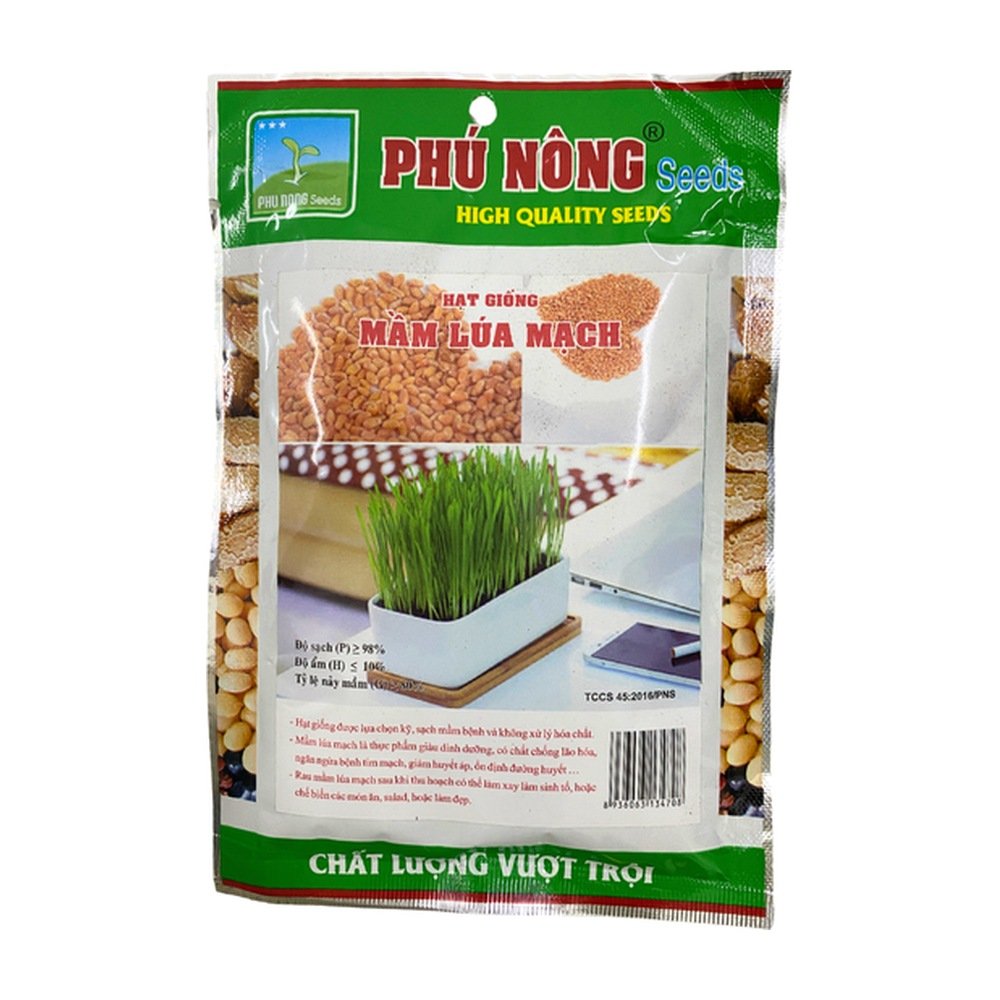 Hạt giống mầm lúa mạch Phú Nông – Gói 50 gram