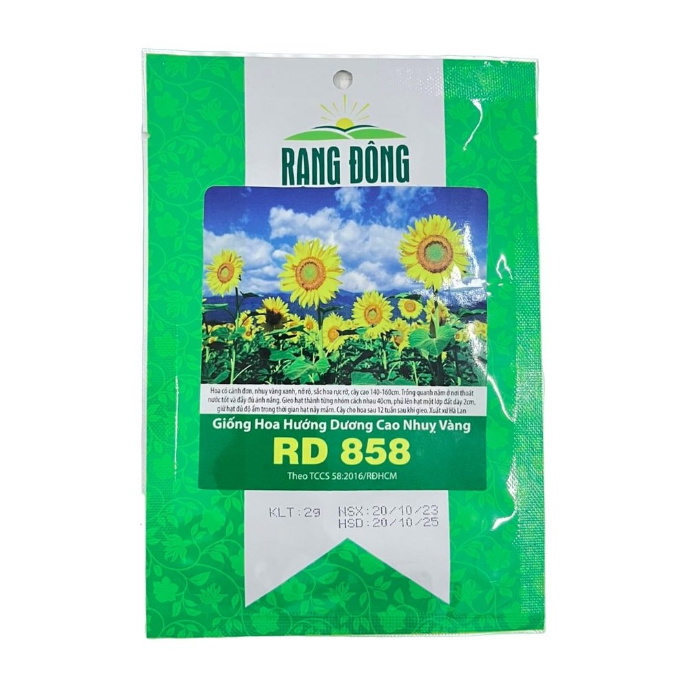 Hạt giống Hoa Hướng dương cao nhuỵ vàng RD 858 – Gói 2 gram