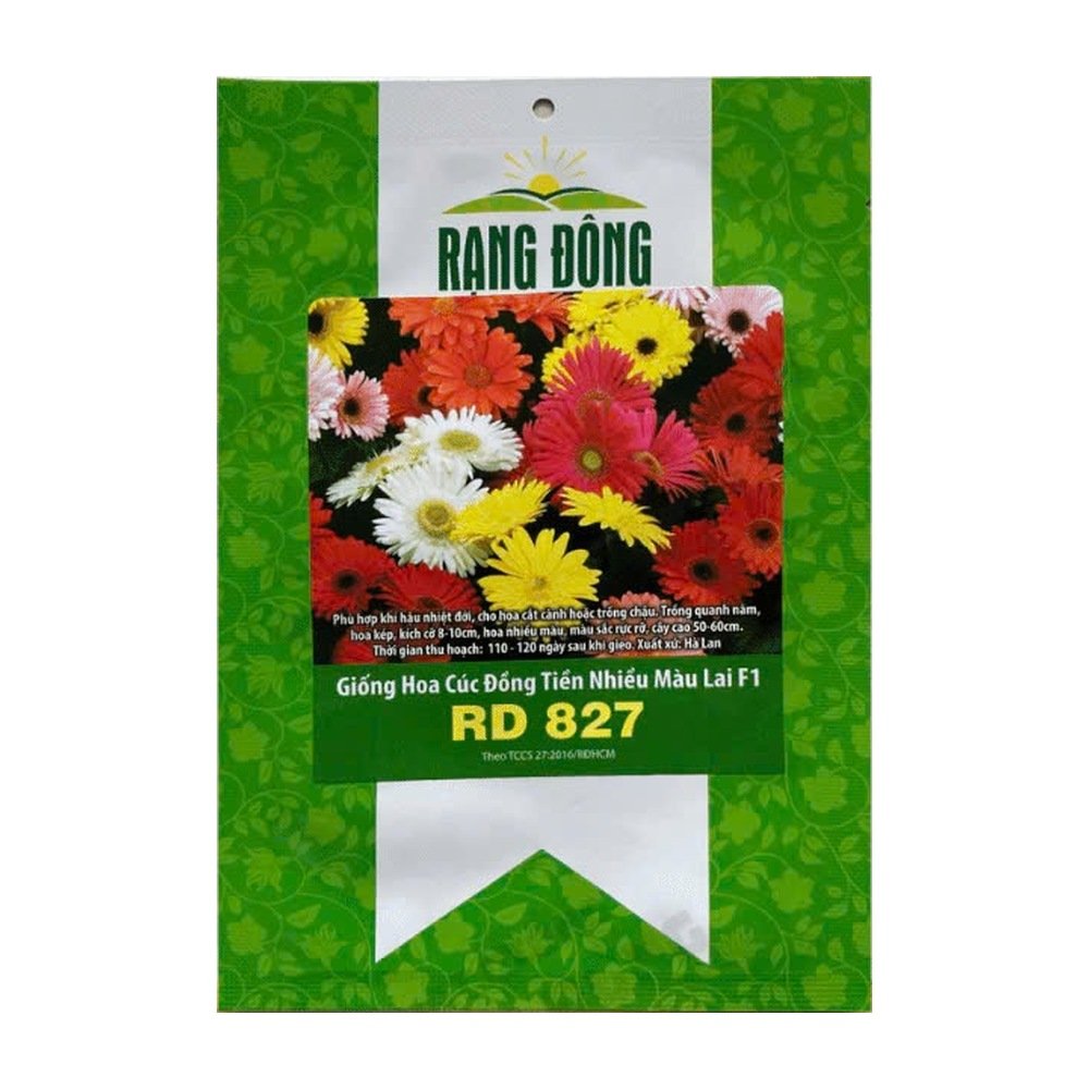 Hạt giống Hoa Cúc Đồng Tiền Nhiều Màu Lai F1 RD 827 – 10 hạt