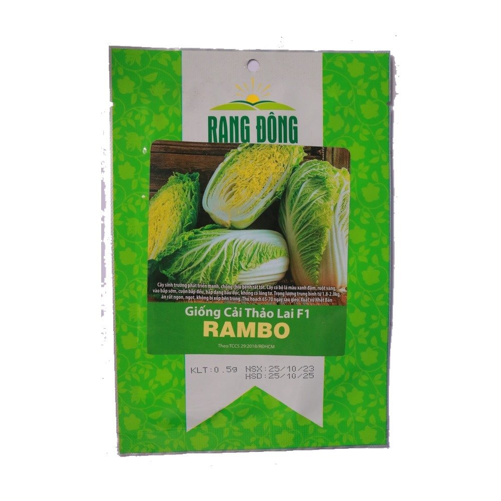 Hạt giống Cải Thảo RAMBO Rạng Đông – Gói 0.5 gram