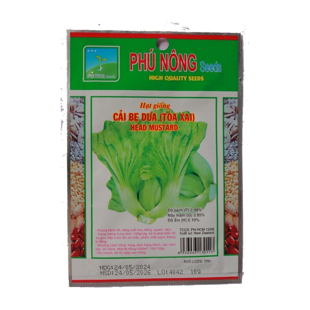 Hạt giống Cải bẹ dưa ( Tòa Xại ) PN- Gói 10 gram