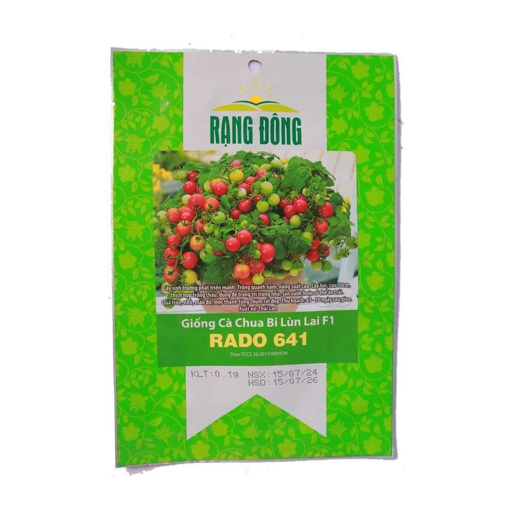 Hạt giống Cà chua bi lùn lai F1 RADO 641 – Gói 0.1 gram
