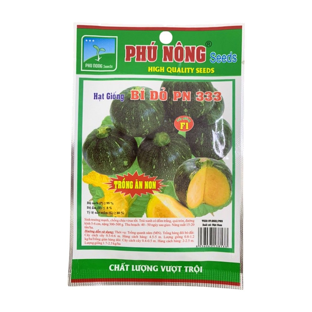 Hạt giống Bí đỏ ăn non Phú Nông – Gói 10 hạt