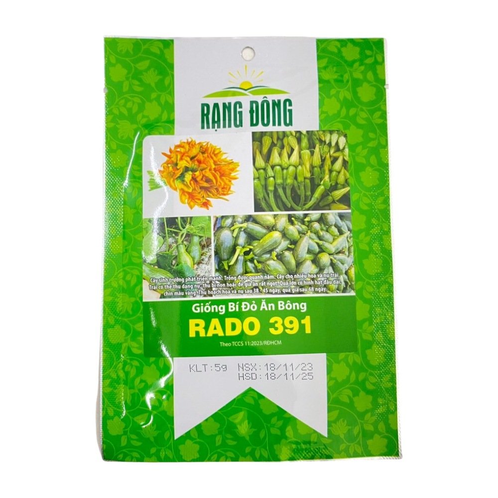 Hạt giống Bí đỏ ăn bông Rado 391 – Gói 5 gram
