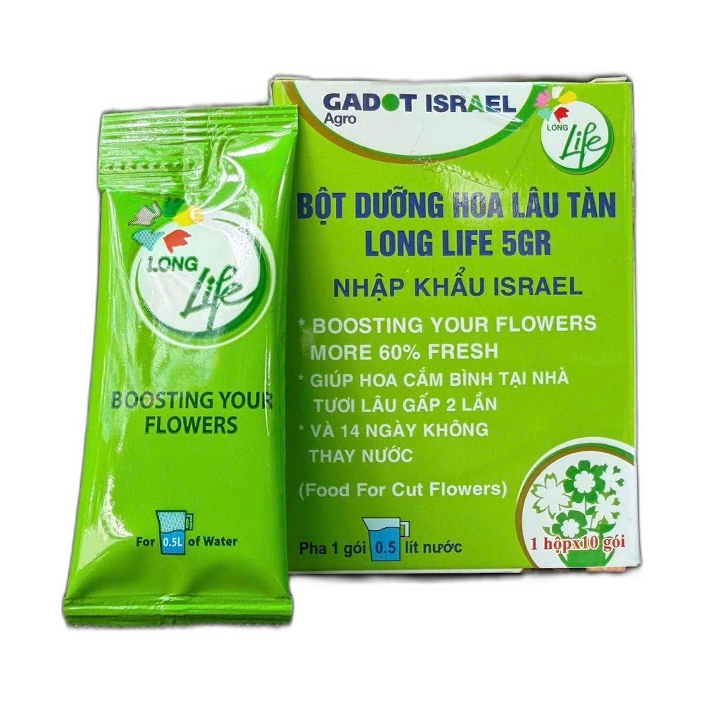 Dưỡng hoa lâu tàn long life – 1 gói 10g 2
