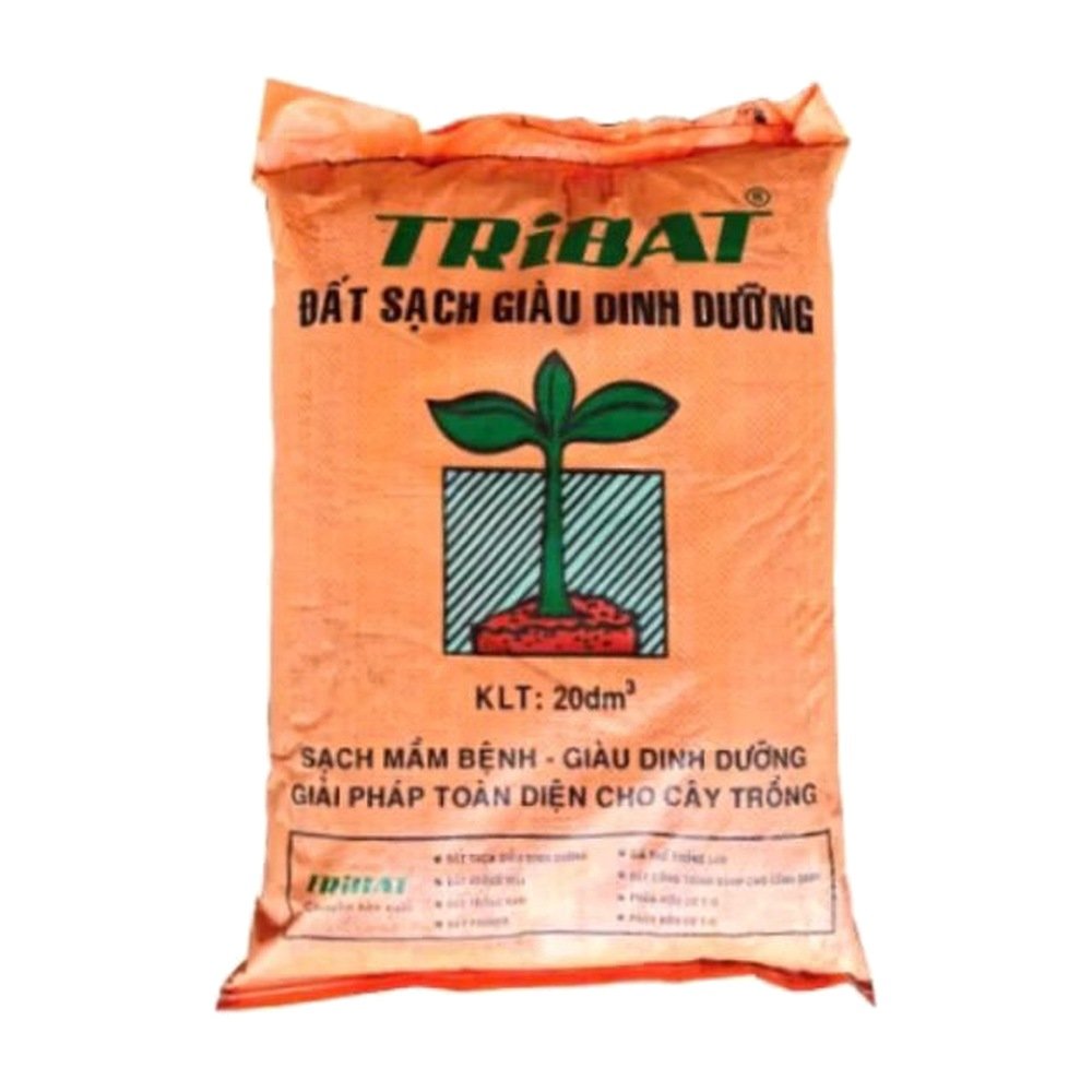 Đất trồng cây Tribat (20dm³) – Đất sạch, trồng rau, hoa, cây kiểng hiệu quả – Khoảng 7-8kg