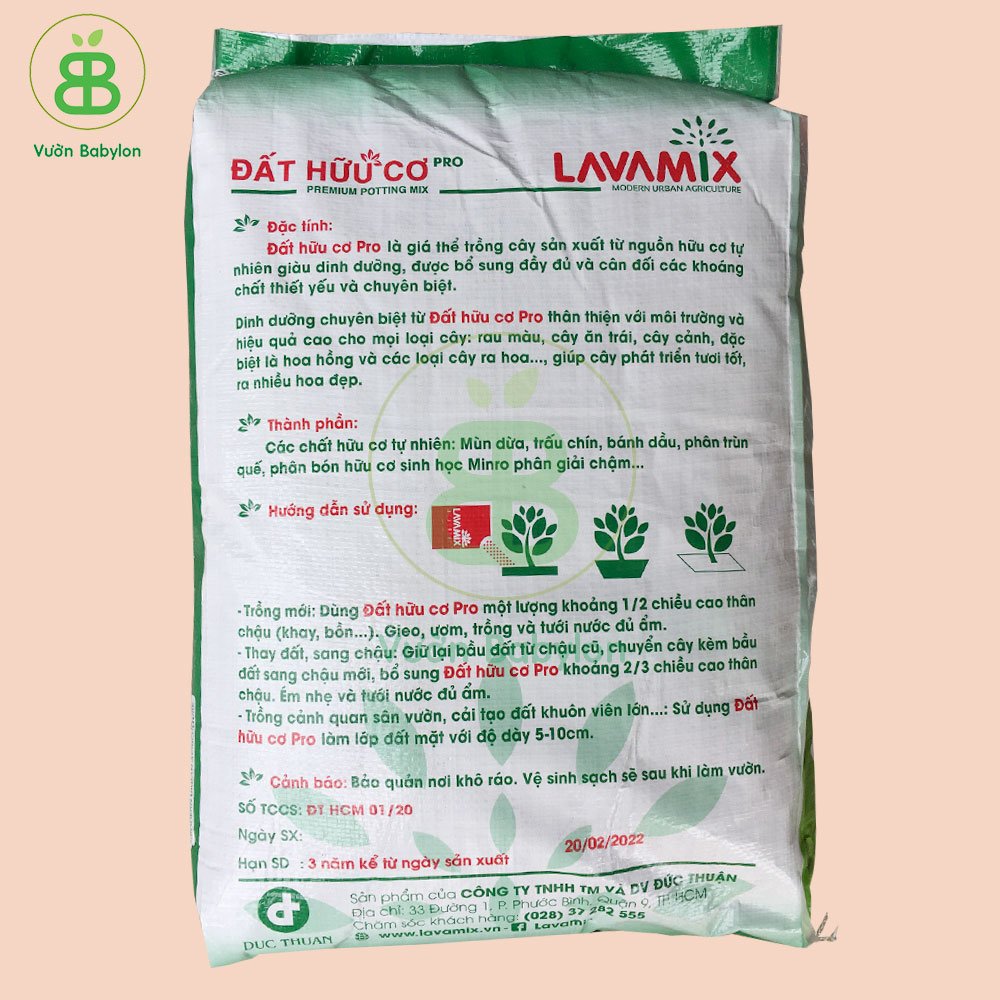 Đất Hữu Cơ Lavamix Pro – Bao 22L 2