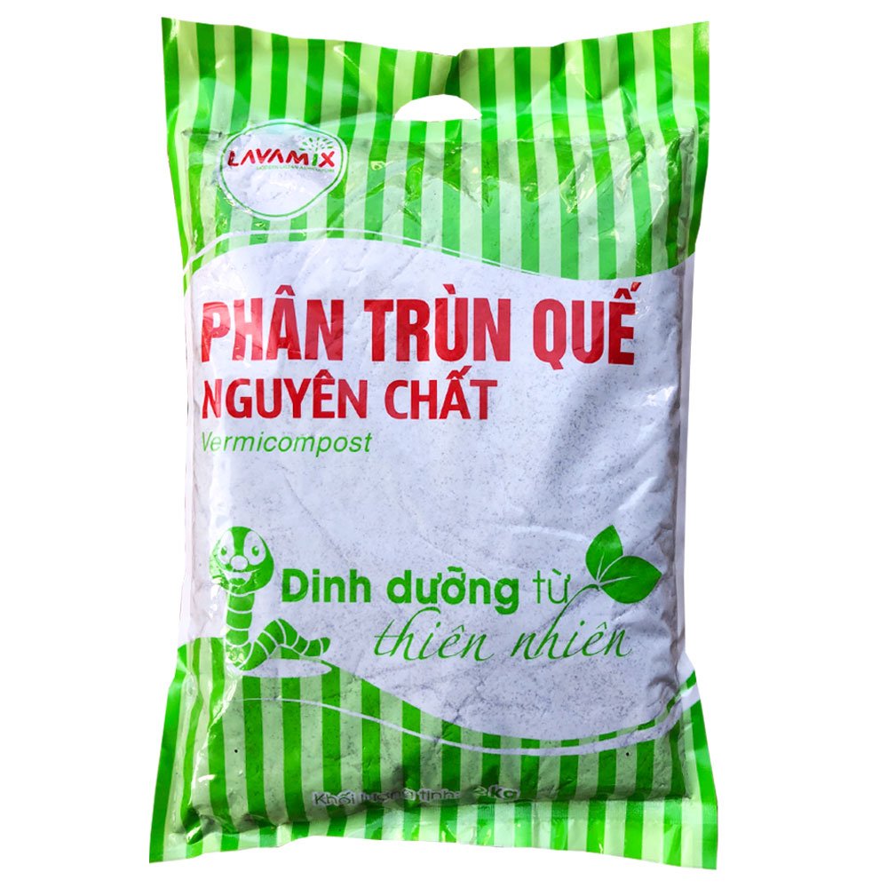 Phân trùn quế LAVAMIX Nguyên Chất 100% – Bổ sung dinh dưỡng, cải tạo đất cho rau màu, hoa kiểng