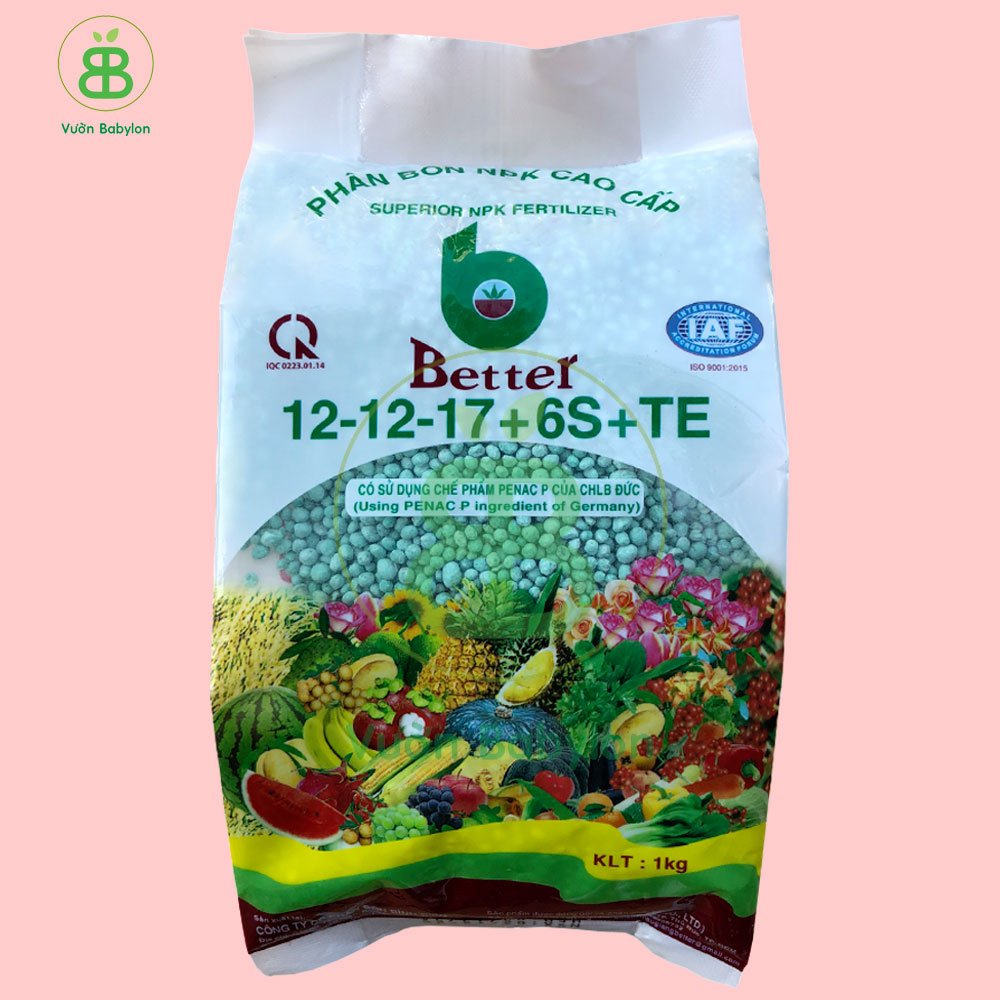 Phân Bón NPK Better Xanh 12-12-17+6S – Dưỡng Hoa – Dưỡng Nụ – Dưỡng Trái 2