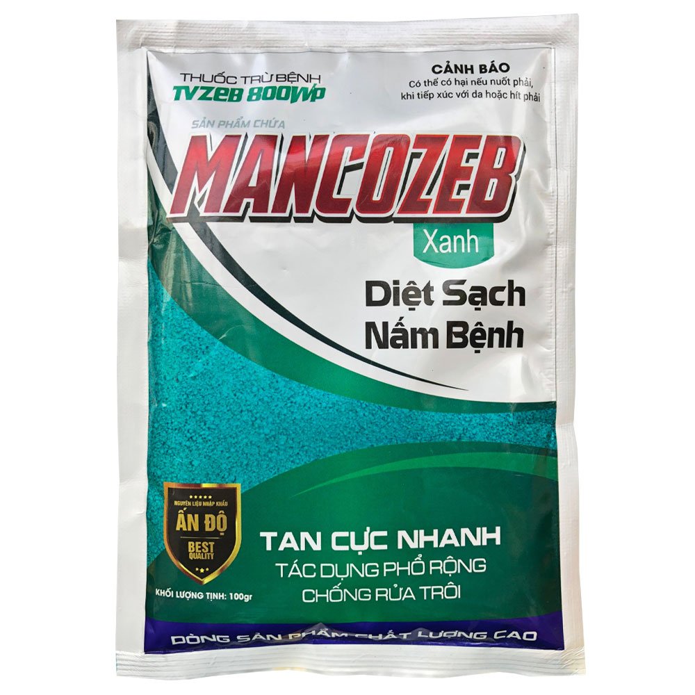 Thuốc Trừ Bệnh Mancozeb Xanh Trừ Đốm Lá Rỉ Sắt Thán Thư Và Thối Nhũn Do Nấm